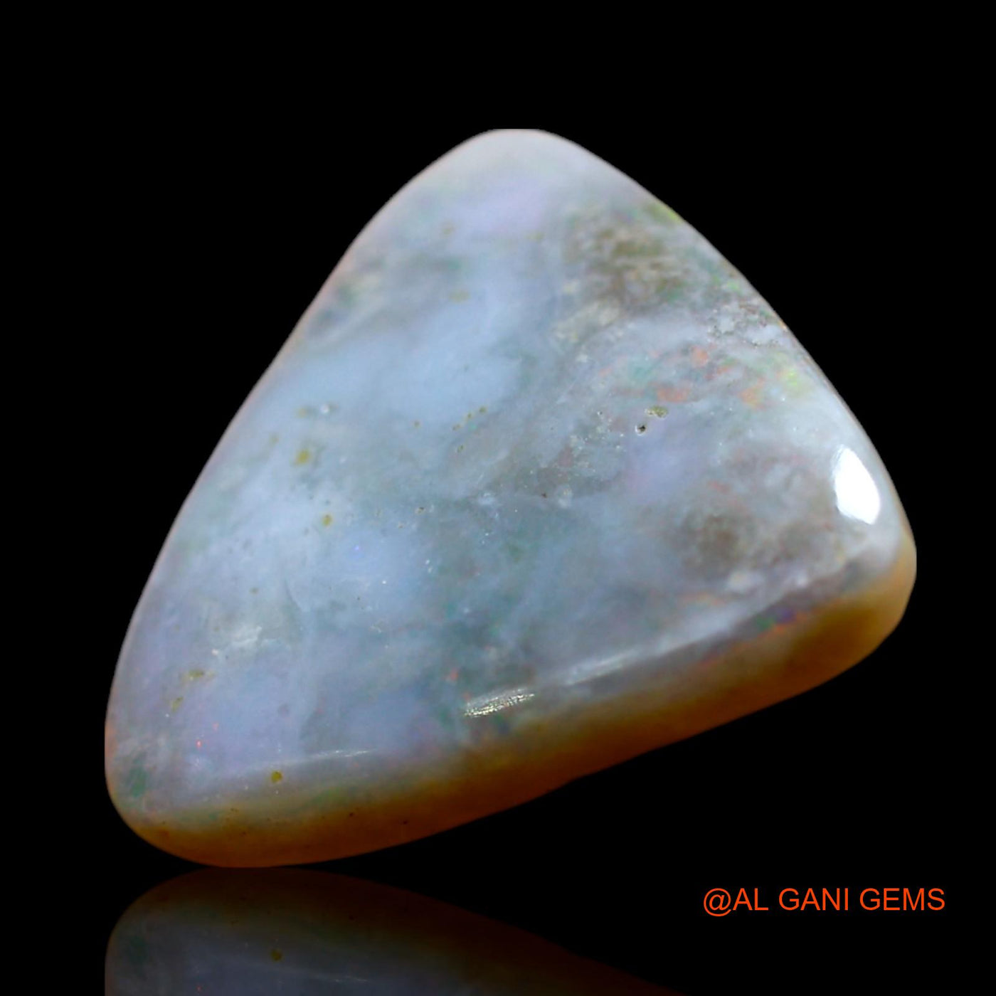 Natural Untreated Fire Opal Loose Gemstone Trillion Cabochon From Australia 6.00 Cts 16x15x4 mm AE-953