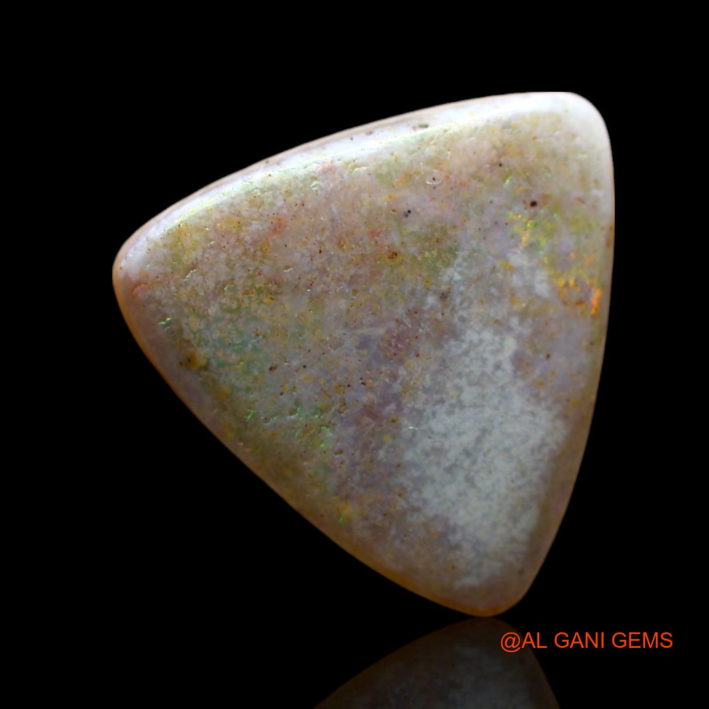 Natural Untreated Fire Opal Loose Gemstone Trillion Cabochon From Australia 6.00 Cts 16x15x4 mm AE-953