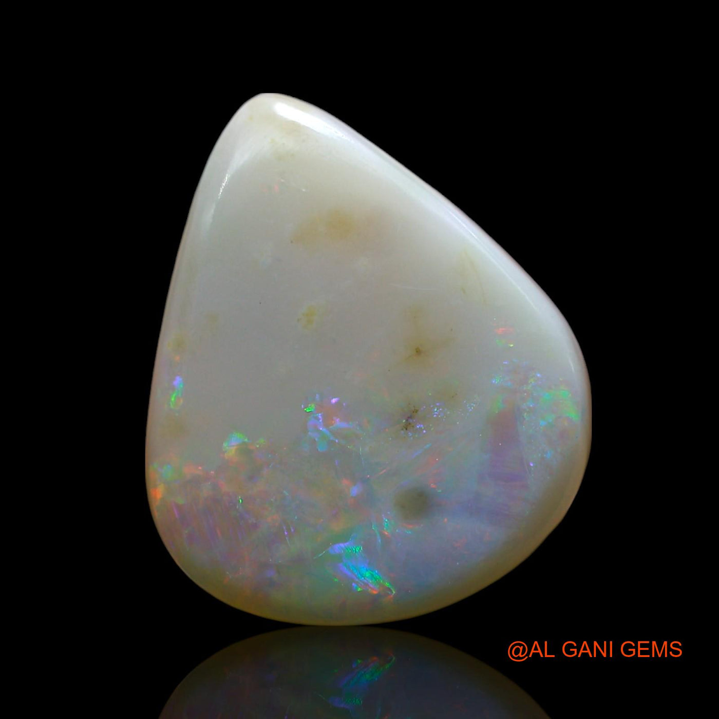 7.00 Cts Natural Australian Fire Opal Loose Gemstone Pear Cabochon 17x14x4 mm AE-954