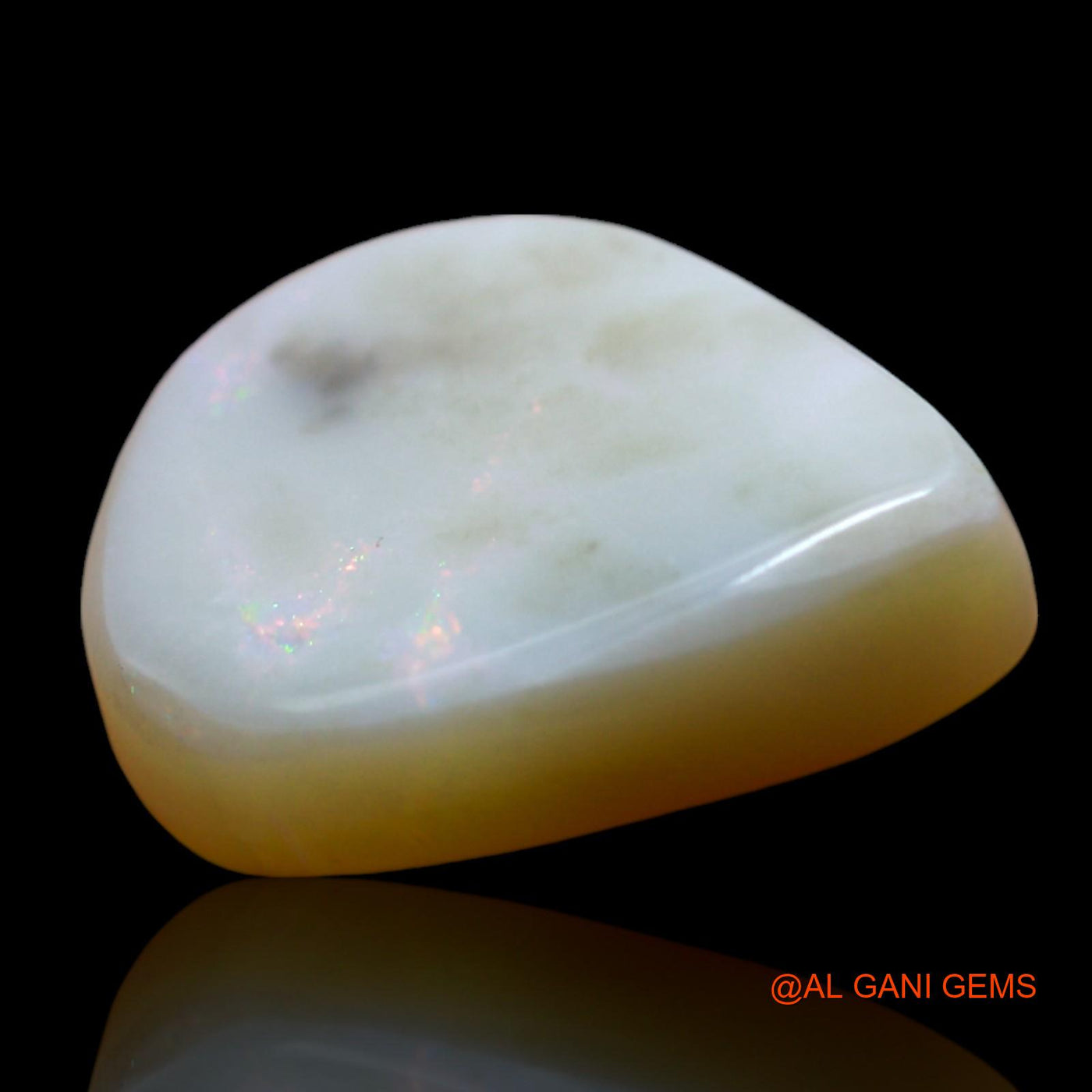 7.00 Cts Natural Australian Fire Opal Loose Gemstone Pear Cabochon 17x14x4 mm AE-954