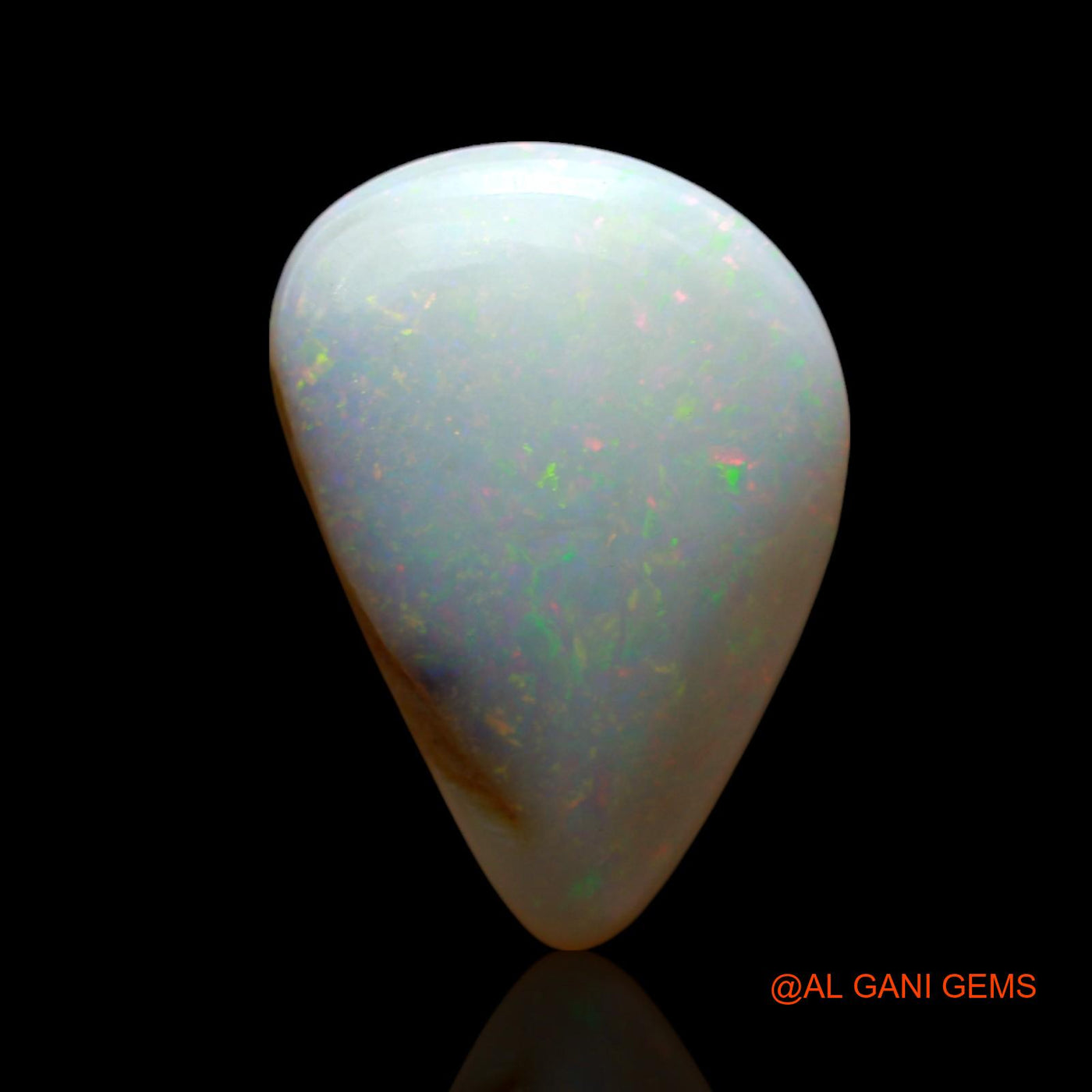 Natural Untreated Fire Opal Loose Gemstone Pear Cabochon From Australia 7.00 Cts 17x12x5 mm AE-963