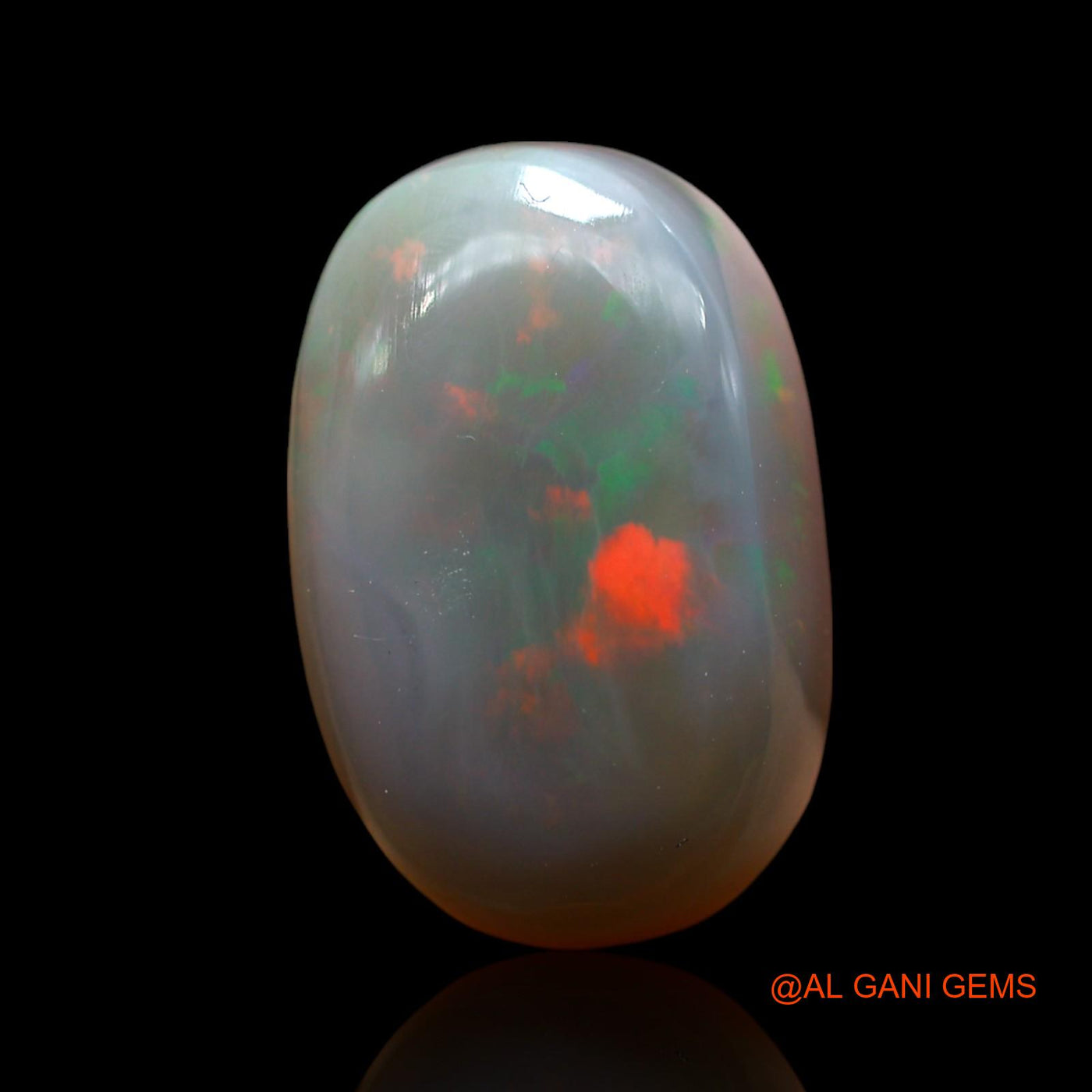 Natural Untreated Fire Opal Loose Gemstone Oval Cabochon From Australia 12.00 Cts 17x11x7 mm AE-966