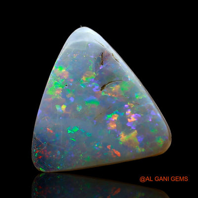 Natural Fire Opal Gemstone 2.00 Cts Loose Trillion Cabochon From Australia 12x11x2 mm AE-96