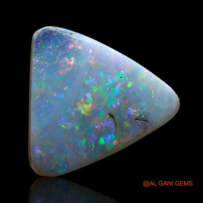 Natural Fire Opal Gemstone 2.00 Cts Loose Trillion Cabochon From Australia 12x11x2 mm AE-96