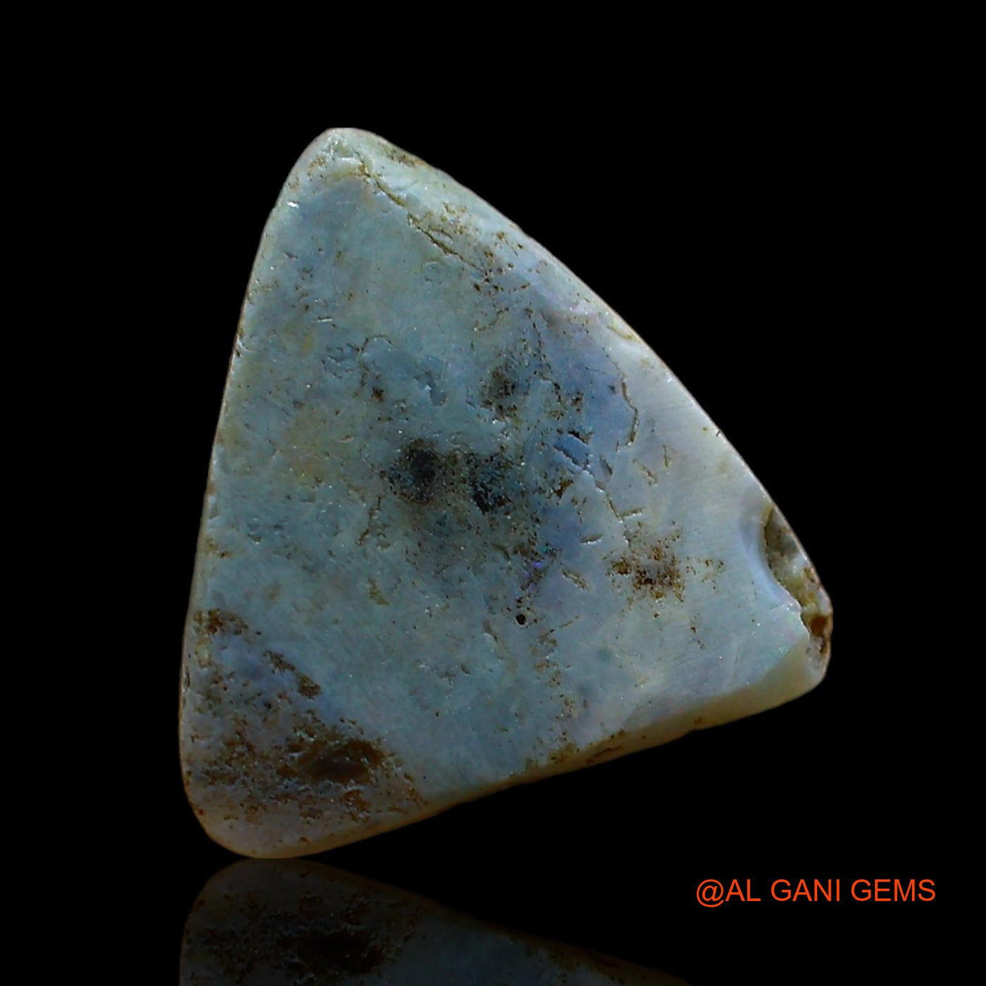 Natural Fire Opal Gemstone 2.00 Cts Loose Trillion Cabochon From Australia 12x11x2 mm AE-96