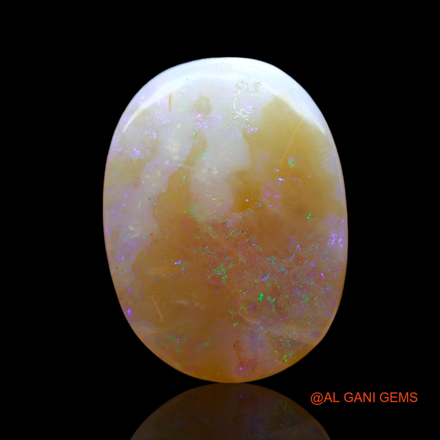 Natural Fire Opal Gemstone 7.00 Cts Loose Oval Cabochon From Australia 16x12x4 mm AE-970