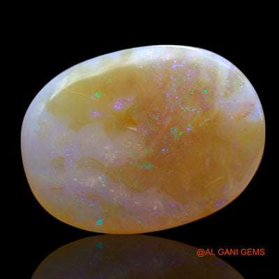 Natural Fire Opal Gemstone 7.00 Cts Loose Oval Cabochon From Australia 16x12x4 mm AE-970