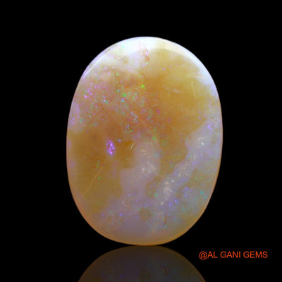 Natural Fire Opal Gemstone 7.00 Cts Loose Oval Cabochon From Australia 16x12x4 mm AE-970