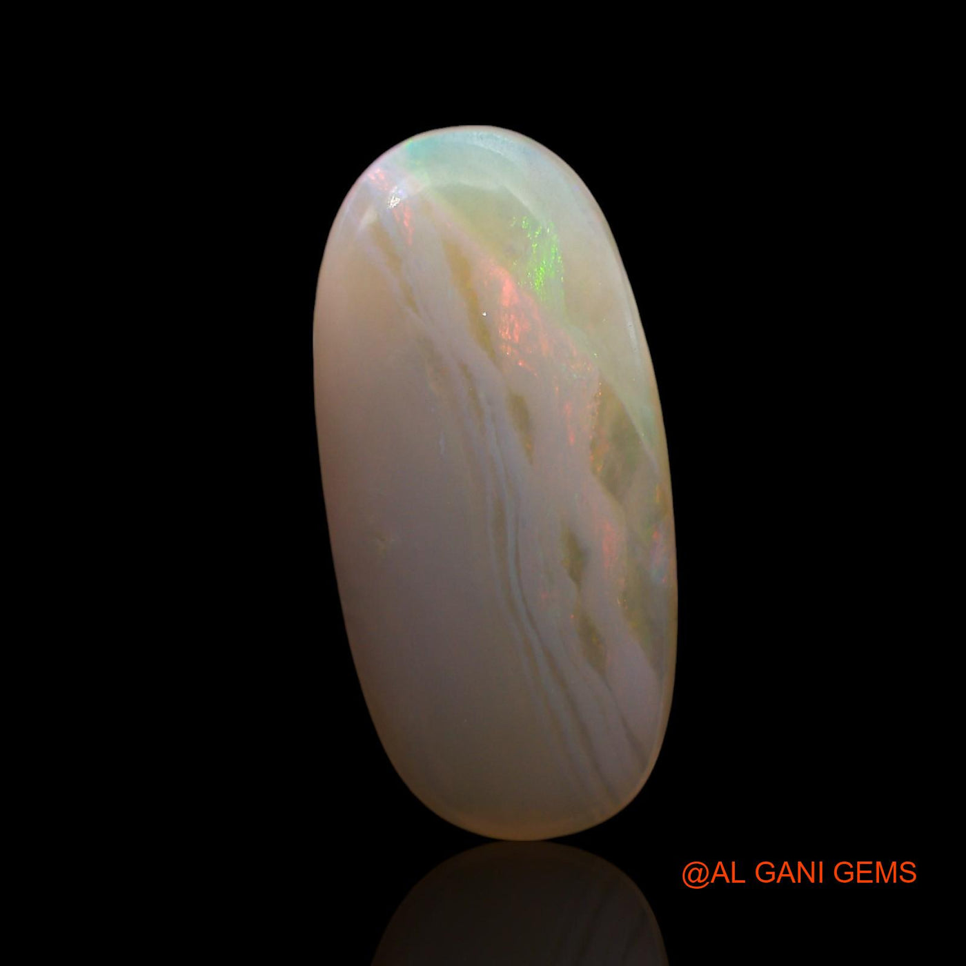 4.00 Cts Unheated Australian Fire Opal Loose Gemstone Oval Cabochon Natural 21x10x3 mm AE-971