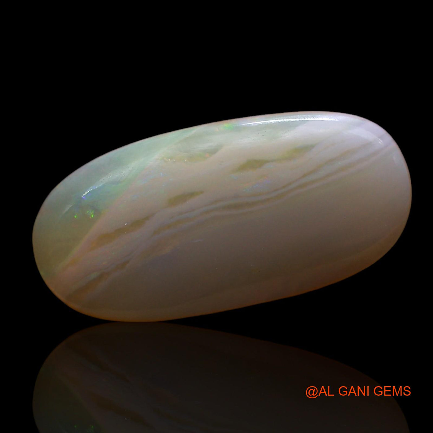 4.00 Cts Unheated Australian Fire Opal Loose Gemstone Oval Cabochon Natural 21x10x3 mm AE-971