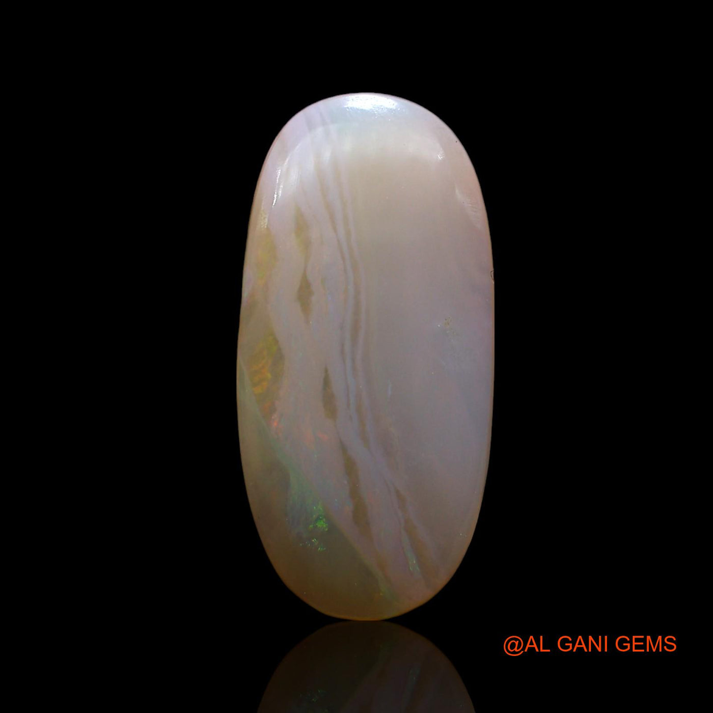 4.00 Cts Unheated Australian Fire Opal Loose Gemstone Oval Cabochon Natural 21x10x3 mm AE-971