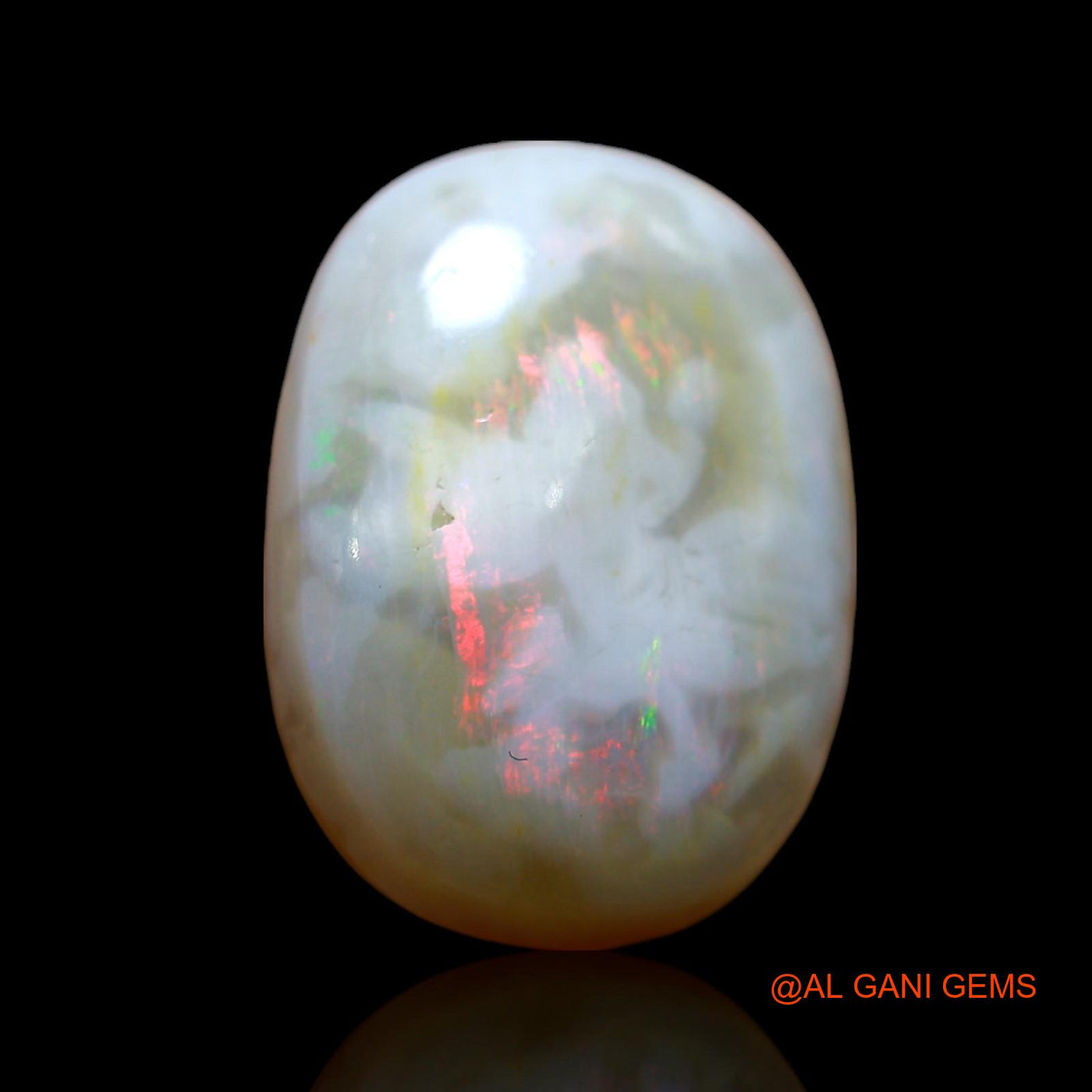 Natural Fire Opal Gemstone 8.00 Cts Loose Oval Cabochon From Australia 17x13x5 mm AE-974