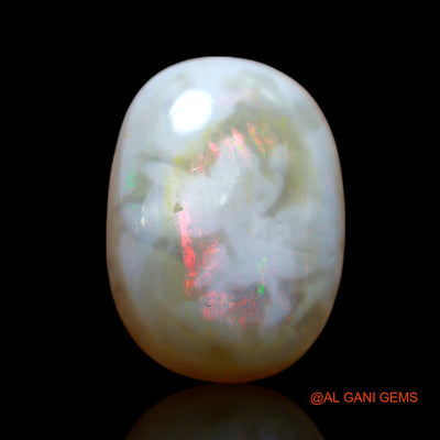 Natural Fire Opal Gemstone 8.00 Cts Loose Oval Cabochon From Australia 17x13x5 mm AE-974