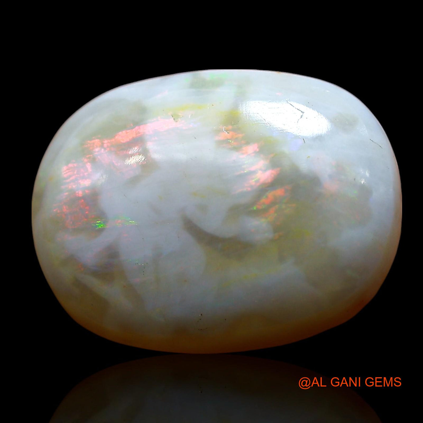 Natural Fire Opal Gemstone 8.00 Cts Loose Oval Cabochon From Australia 17x13x5 mm AE-974