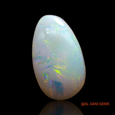 7.00 Cts Natural Australian Fire Opal Loose Gemstone Pear Cabochon 18x11x5 mm AE-977