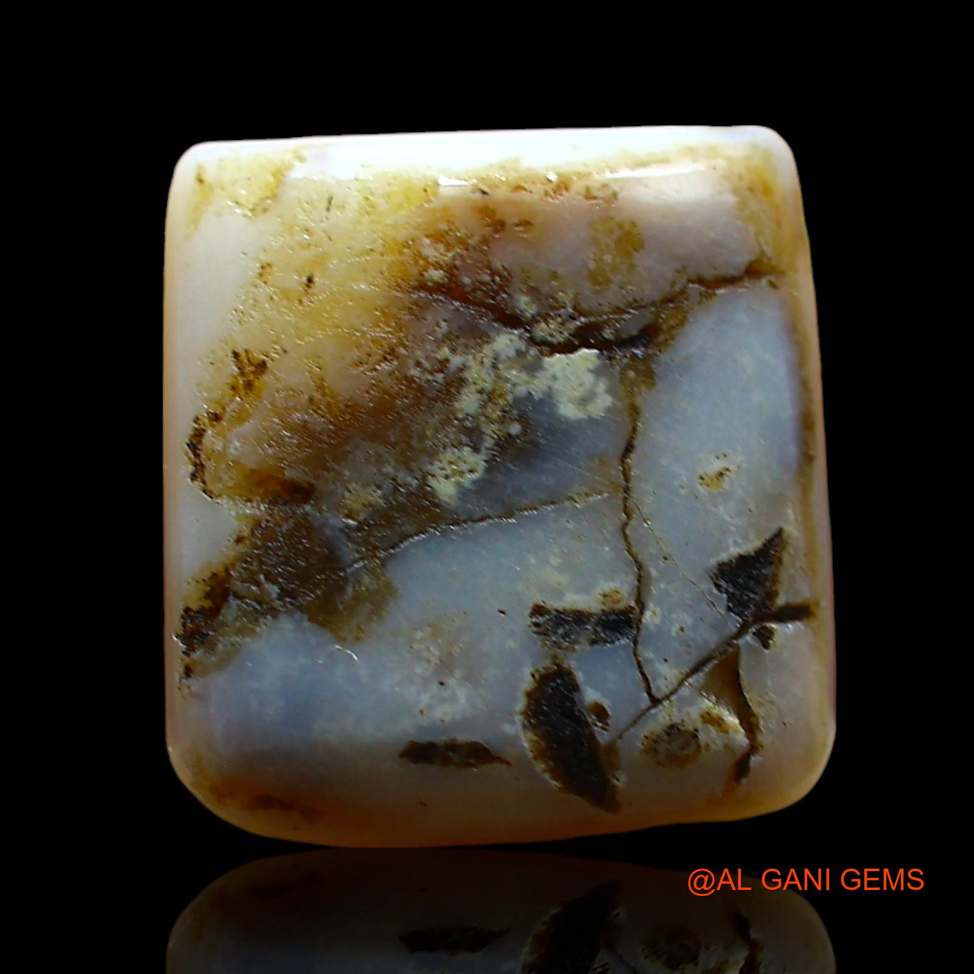 4.00 Cts Unheated Australian Fire Opal Loose Gemstone Square Cabochon Natural 11x10x4 mm AE-97