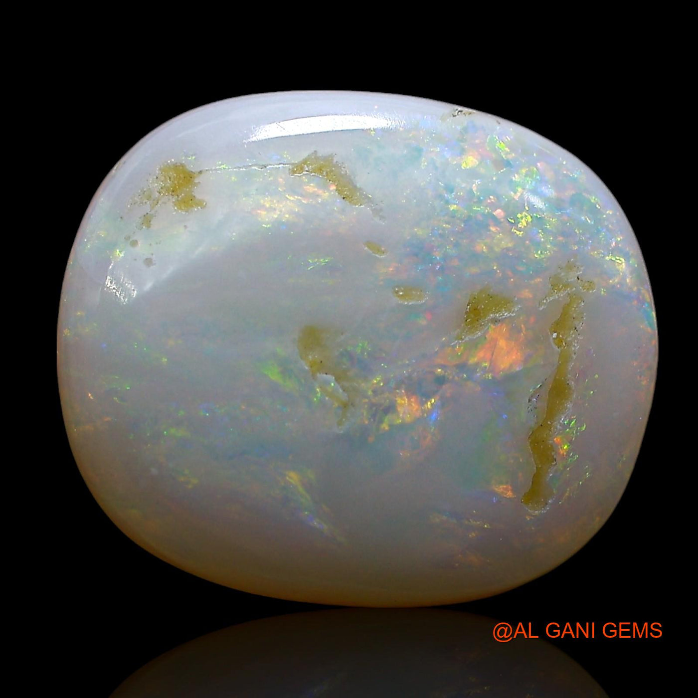 8.00 Cts Natural Australian Fire Opal Loose Gemstone Oval Cabochon 16x13x4 mm AE-980