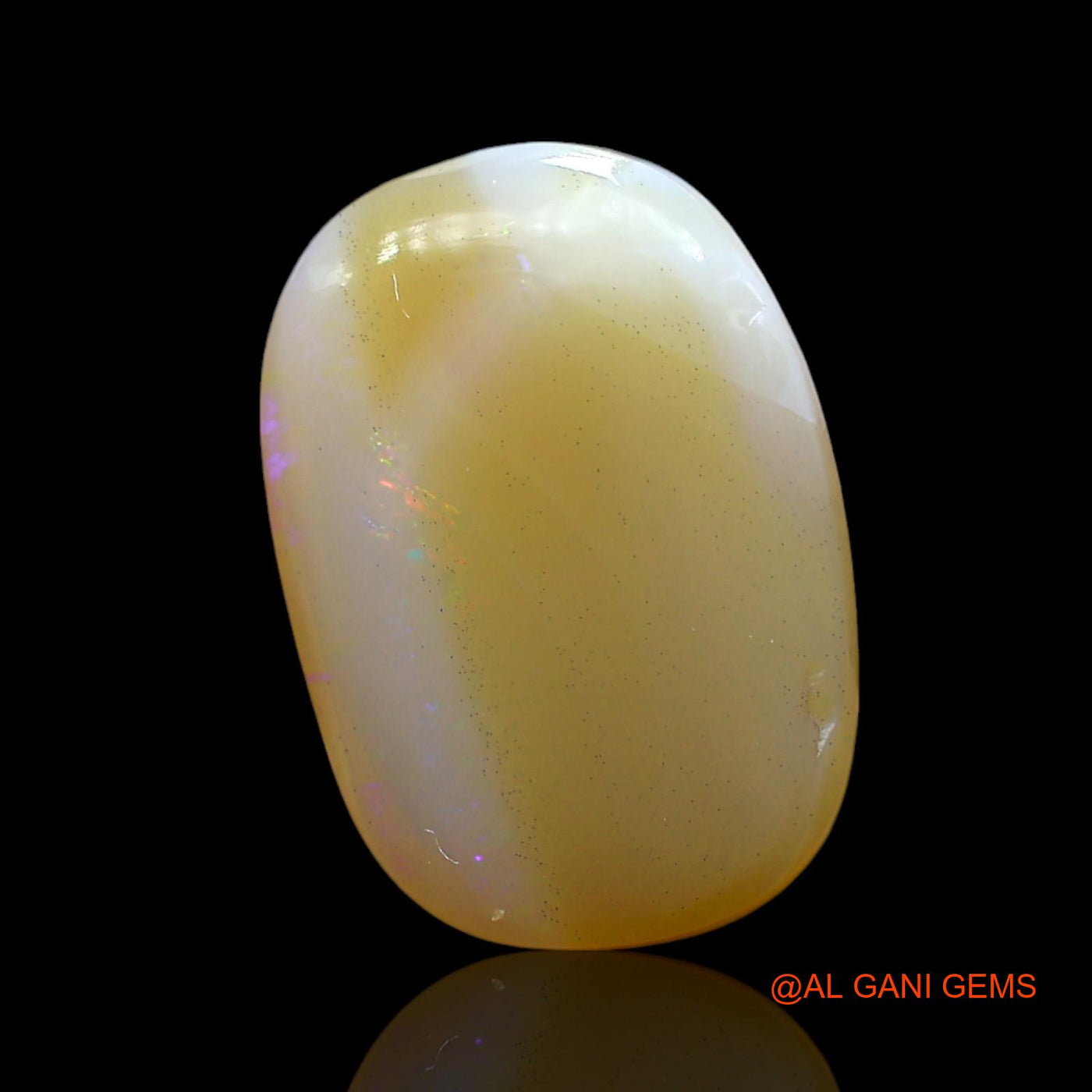 Natural Fire Opal Gemstone 10.00 Cts Loose Oval Cabochon From Australia 17x12x7 mm AE-982