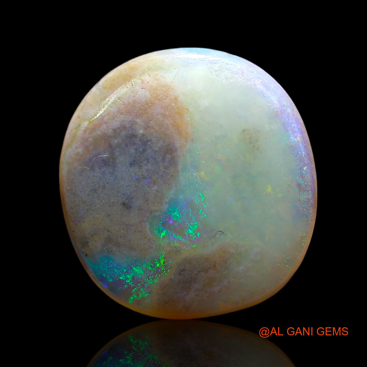 Natural Fire Opal Gemstone 6.00 Cts Loose Oval Cabochon From Australia 16x15x3 mm AE-987