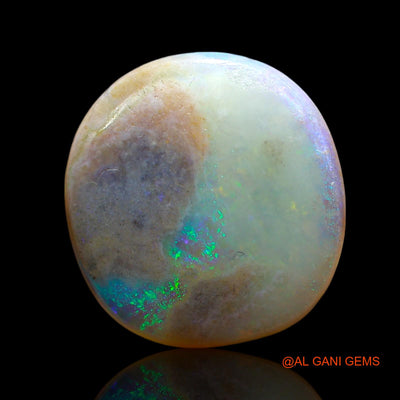 Natural Fire Opal Gemstone 6.00 Cts Loose Oval Cabochon From Australia 16x15x3 mm AE-987