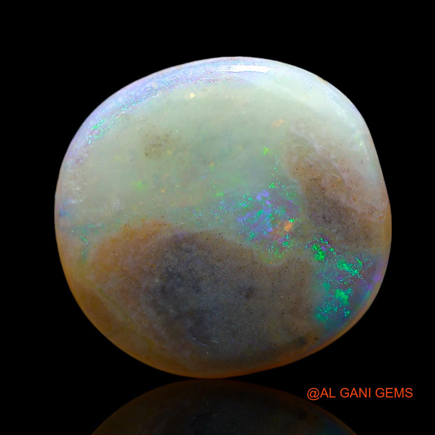 Natural Fire Opal Gemstone 6.00 Cts Loose Oval Cabochon From Australia 16x15x3 mm AE-987