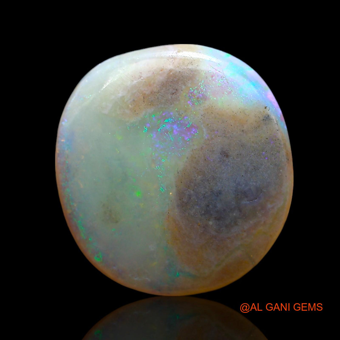 Natural Fire Opal Gemstone 6.00 Cts Loose Oval Cabochon From Australia 16x15x3 mm AE-987