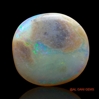 Natural Fire Opal Gemstone 6.00 Cts Loose Oval Cabochon From Australia 16x15x3 mm AE-987