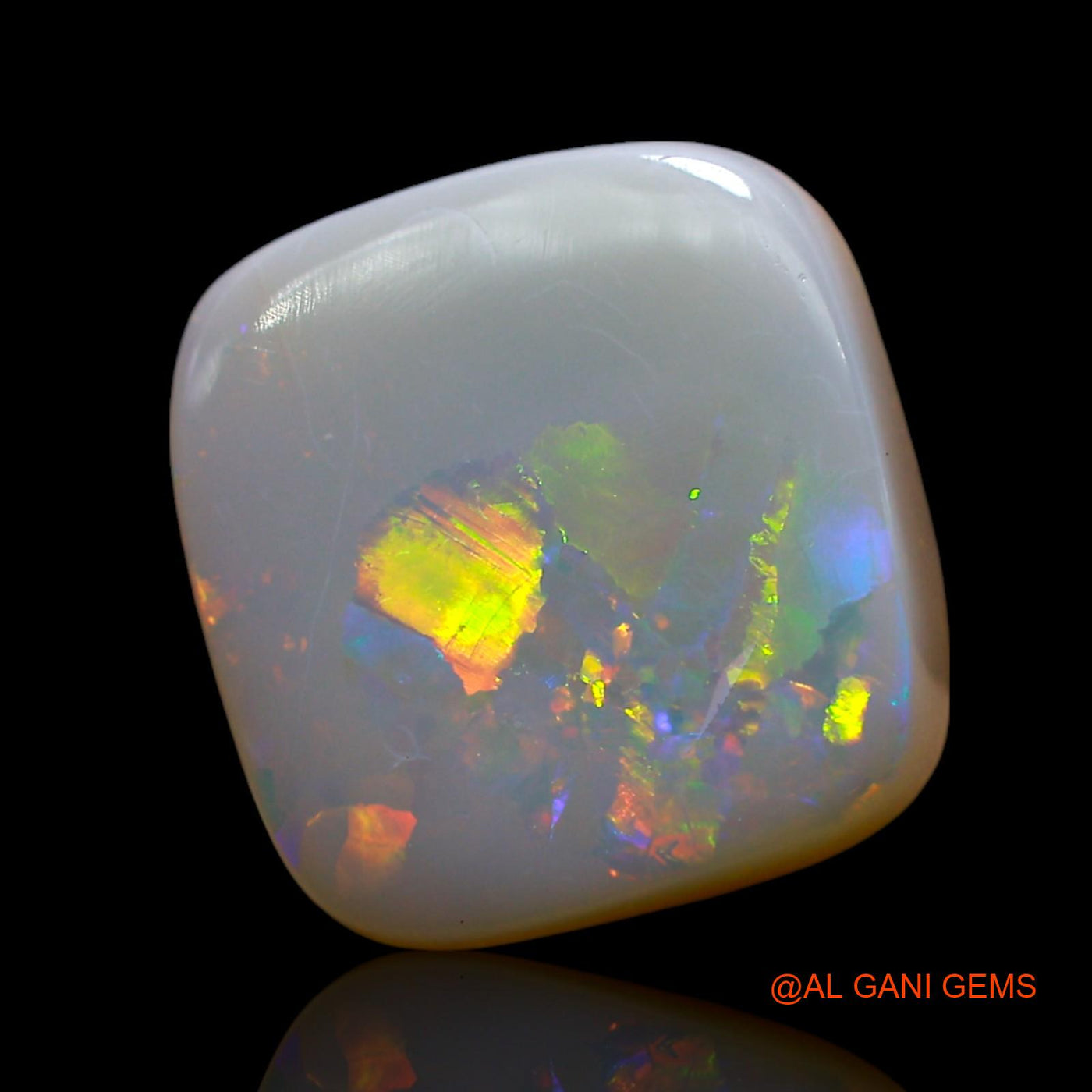 9.00 Cts Unheated Australian Fire Opal Loose Gemstone Oval Cabochon Natural 14x13x6 mm AE-988