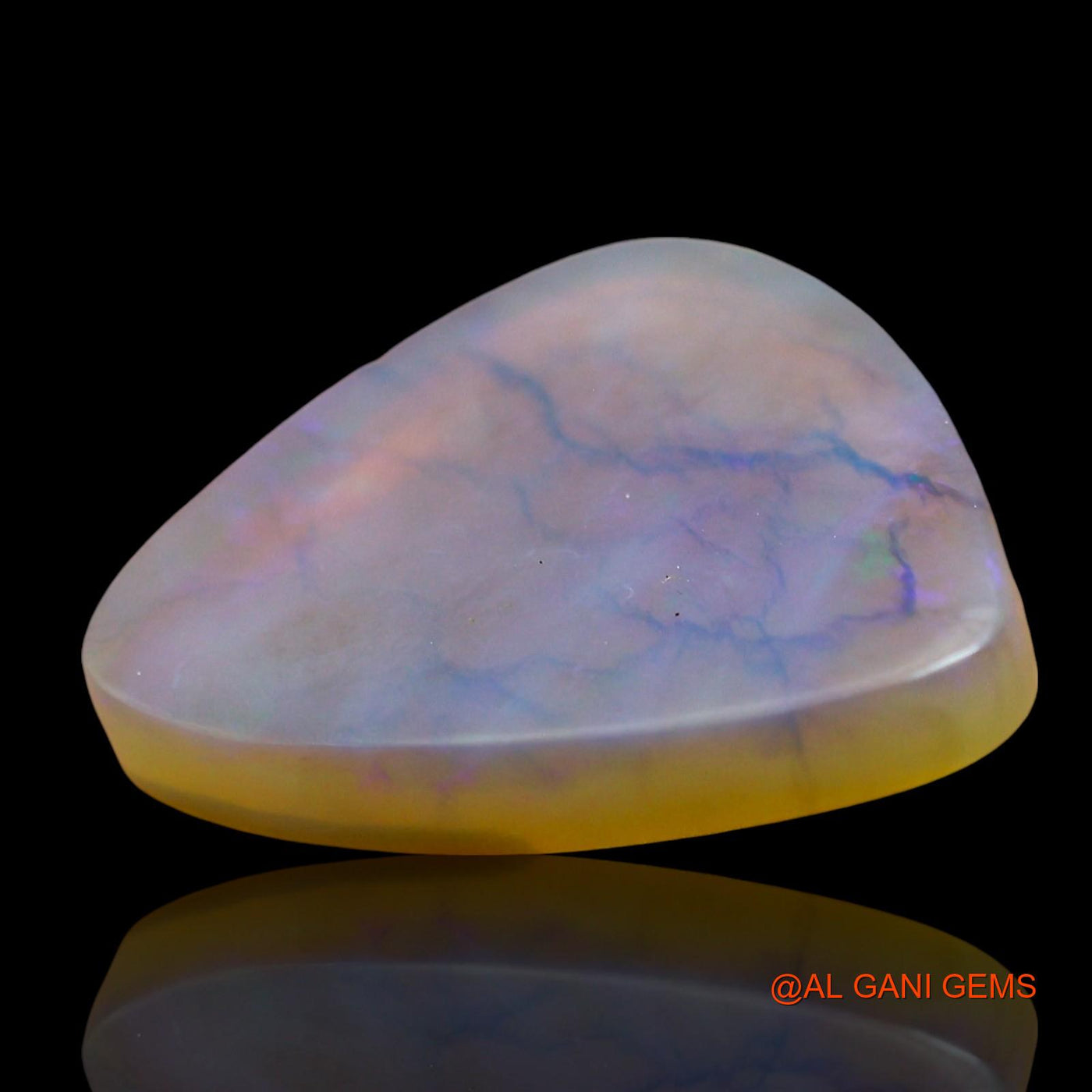 Natural Untreated Fire Opal Loose Gemstone Trillion Cabochon From Australia 6.00 Cts 17x13x3 mm AE-989