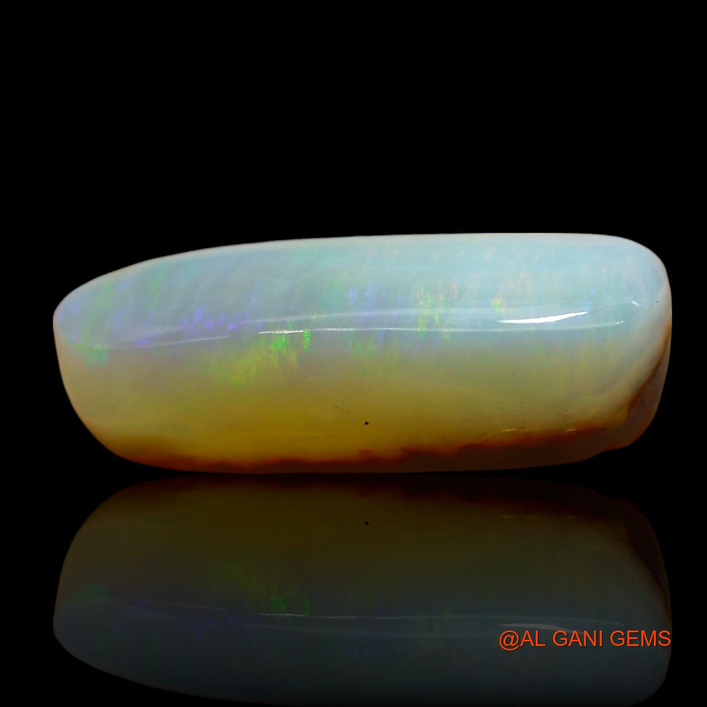 Natural Untreated Fire Opal Loose Gemstone Fancy Cabochon From Australia 7.00 Cts 20x7x6 mm AE-992