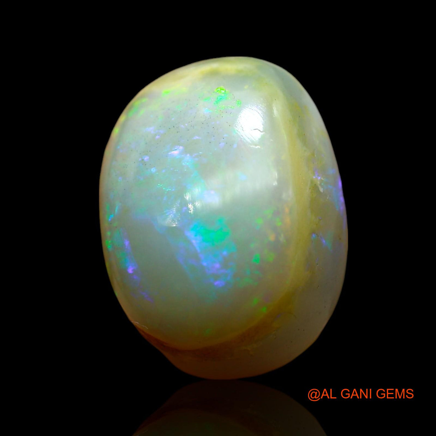 Natural Fire Opal Gemstone 8.00 Cts Loose Oval Cabochon From Australia 15x11x7 mm AE-997