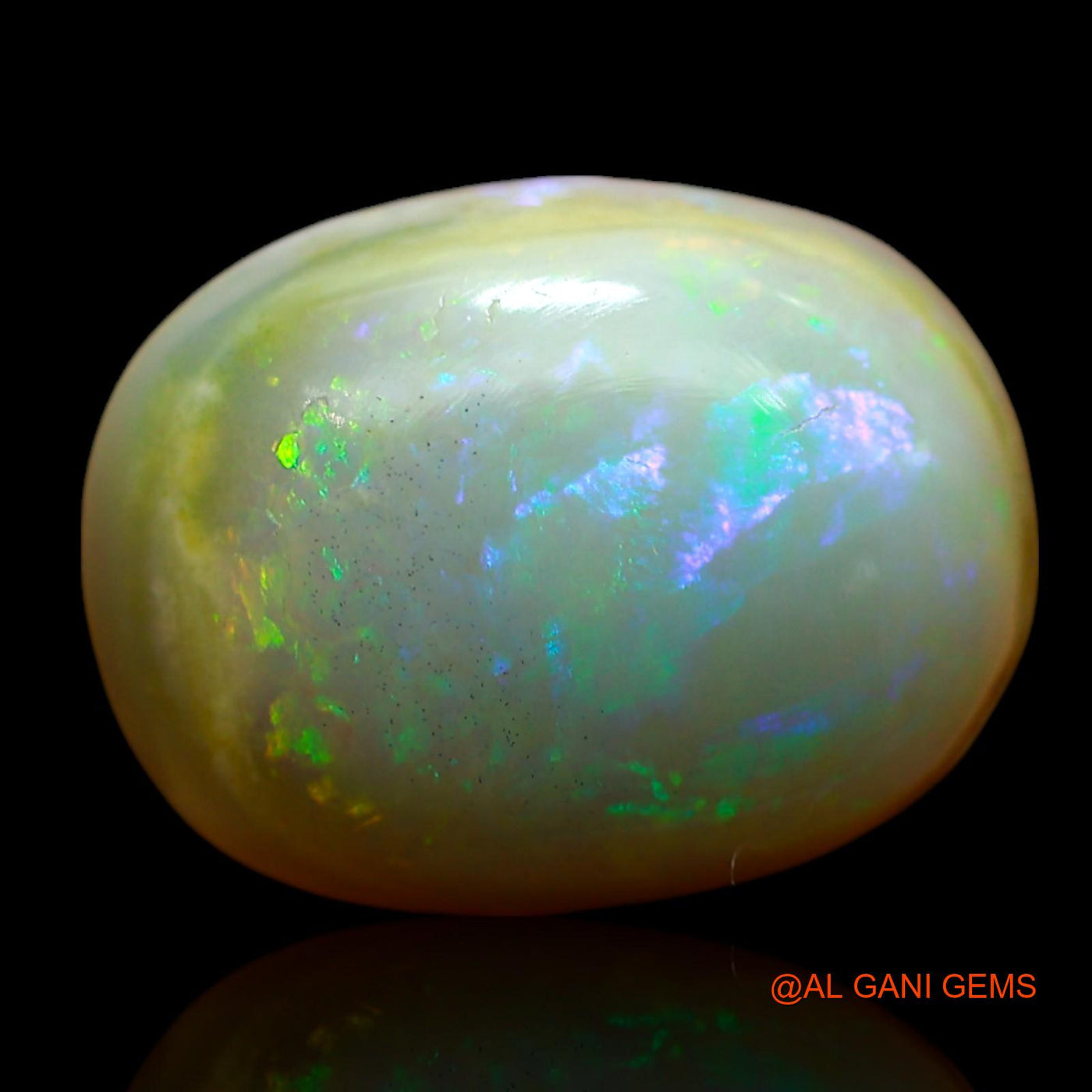Natural Fire Opal Gemstone 8.00 Cts Loose Oval Cabochon From Australia 15x11x7 mm AE-997