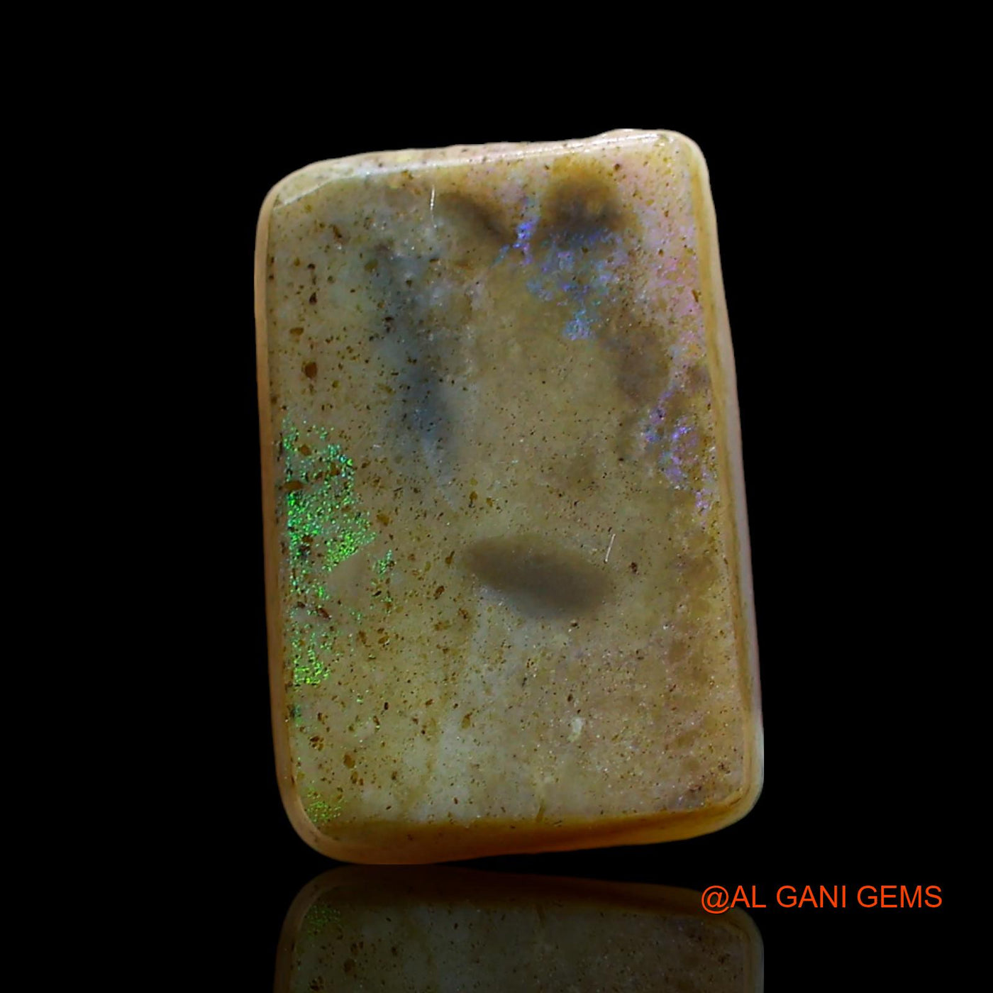 3.00 Cts Unheated Australian Fire Opal Loose Gemstone Square Cabochon Natural 13x8x4 mm AE-99