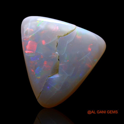 7.00 Cts Unheated Australian Fire Opal Loose Gemstone Trillion Cabochon Natural 14x13x6 mm AF-103