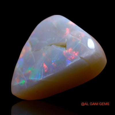 7.00 Cts Unheated Australian Fire Opal Loose Gemstone Trillion Cabochon Natural 14x13x6 mm AF-103