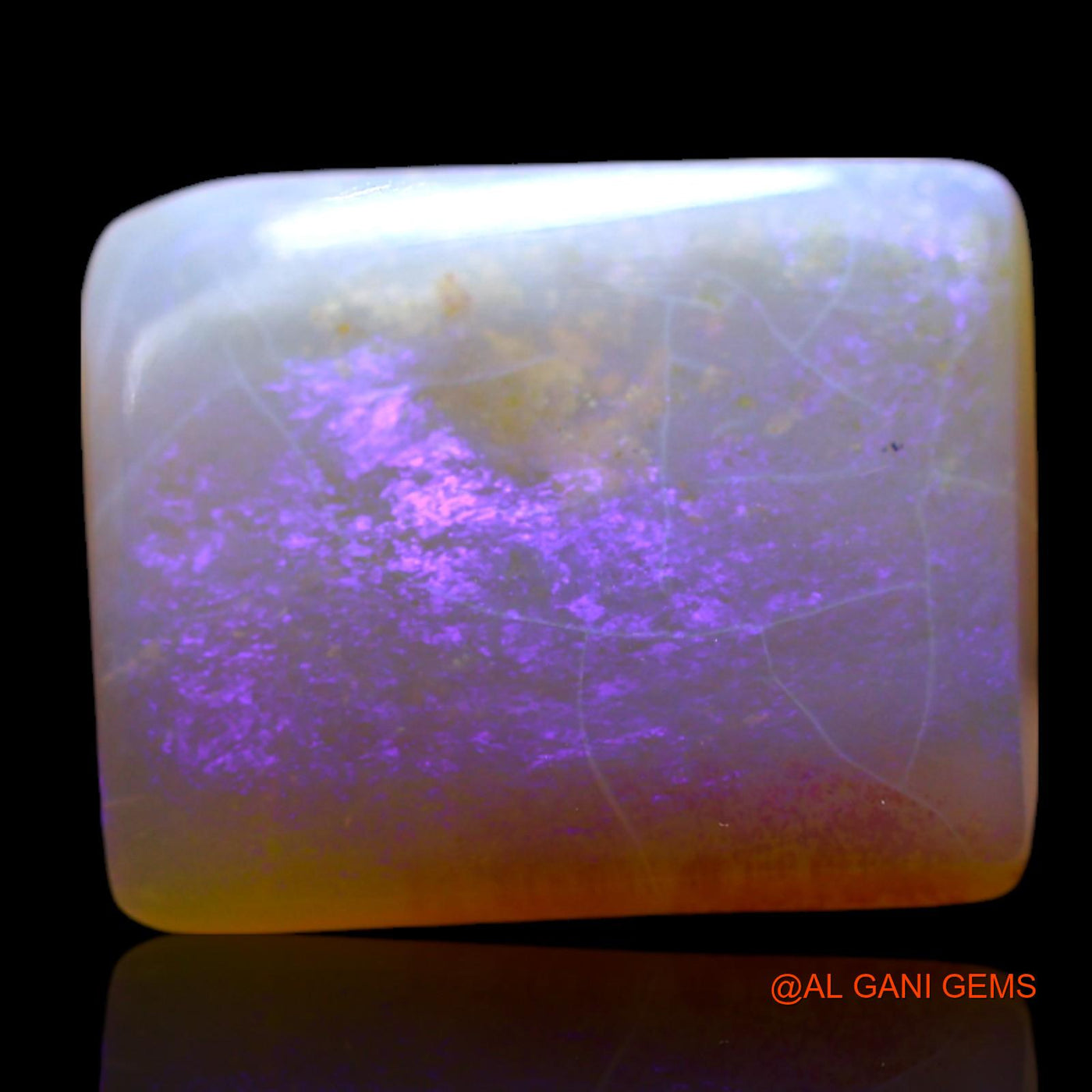 Natural Untreated Fire Opal Loose Gemstone Square Cabochon From Australia 6.00 Cts 14x11x4 mm AF-111