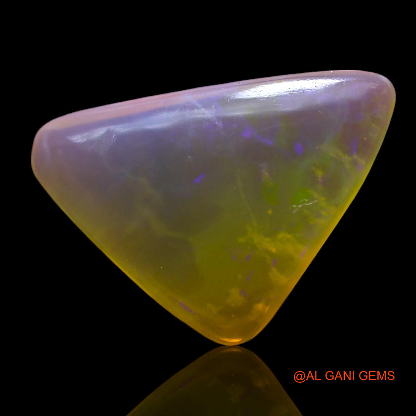 4.00 Cts Unheated Australian Fire Opal Loose Gemstone Trillion Cabochon Natural 16x11x4 mm AF-112