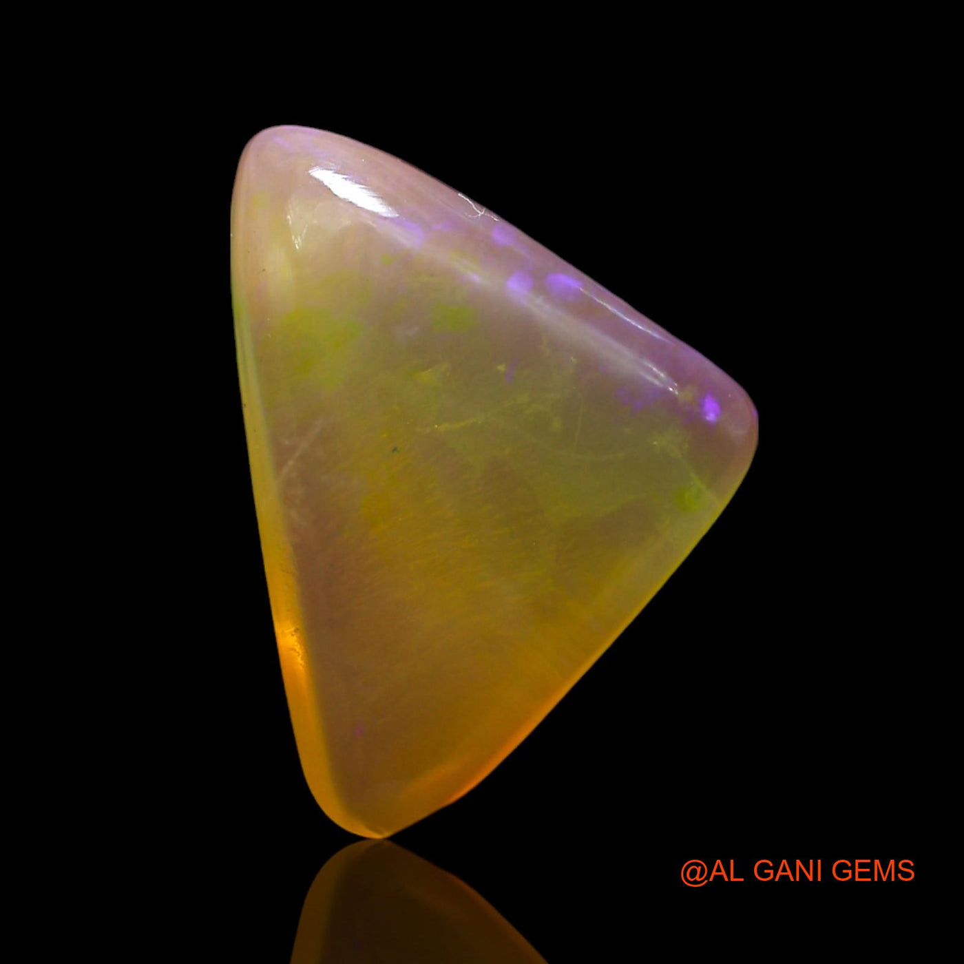 4.00 Cts Unheated Australian Fire Opal Loose Gemstone Trillion Cabochon Natural 16x11x4 mm AF-112