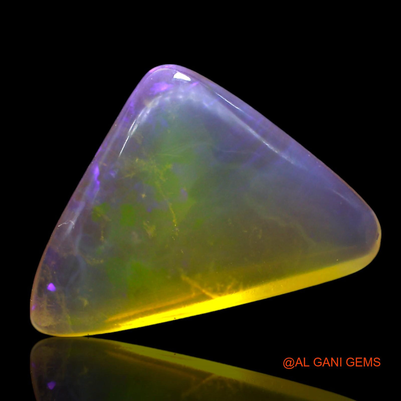 4.00 Cts Unheated Australian Fire Opal Loose Gemstone Trillion Cabochon Natural 16x11x4 mm AF-112