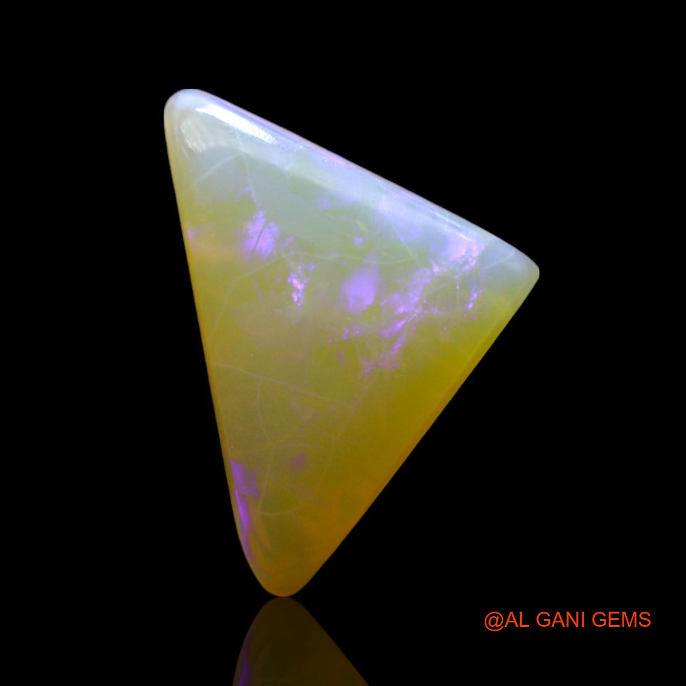 4.00 Cts Natural Australian Fire Opal Loose Gemstone Trillion Cabochon 18x11x5 mm AF-113