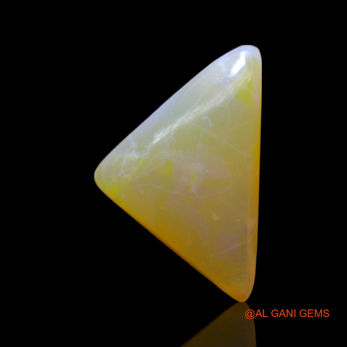 4.00 Cts Natural Australian Fire Opal Loose Gemstone Trillion Cabochon 18x11x5 mm AF-113