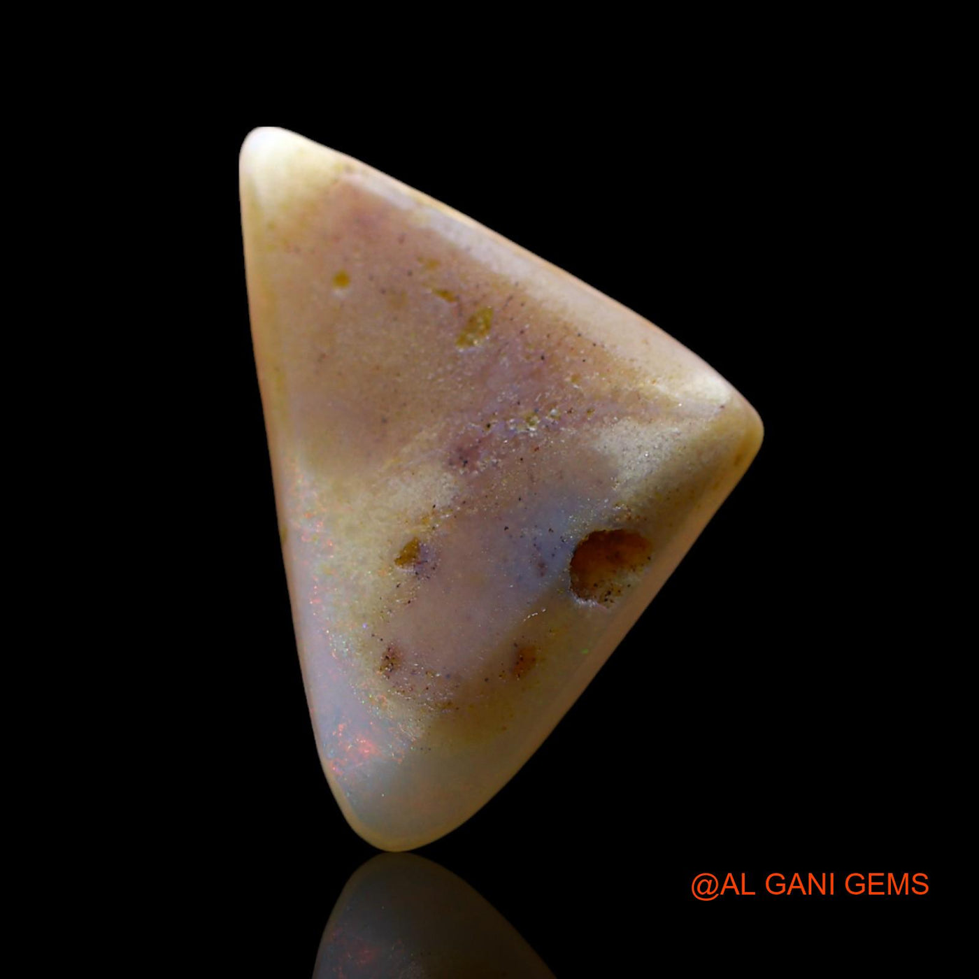 4.00 Cts Natural Australian Fire Opal Loose Gemstone Trillion Cabochon 16x10x4 mm AF-114