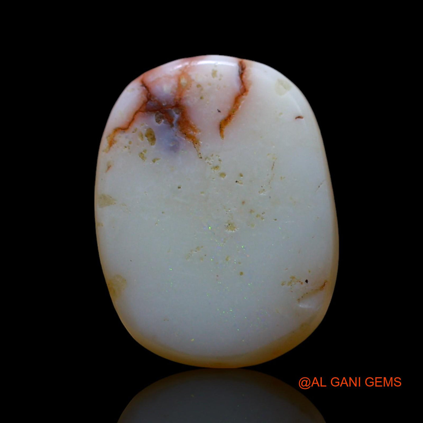 Natural Fire Opal Gemstone 4.00 Cts Loose Oval Cabochon From Australia 14x11x3 mm AF-123
