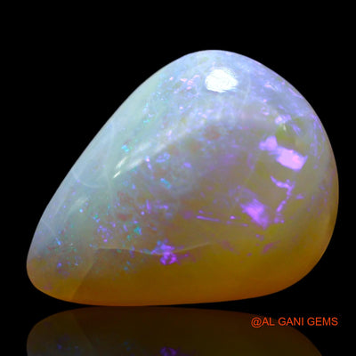 5.00 Cts Natural Australian Fire Opal Loose Gemstone Pear Cabochon 15x11x5 mm AF-125