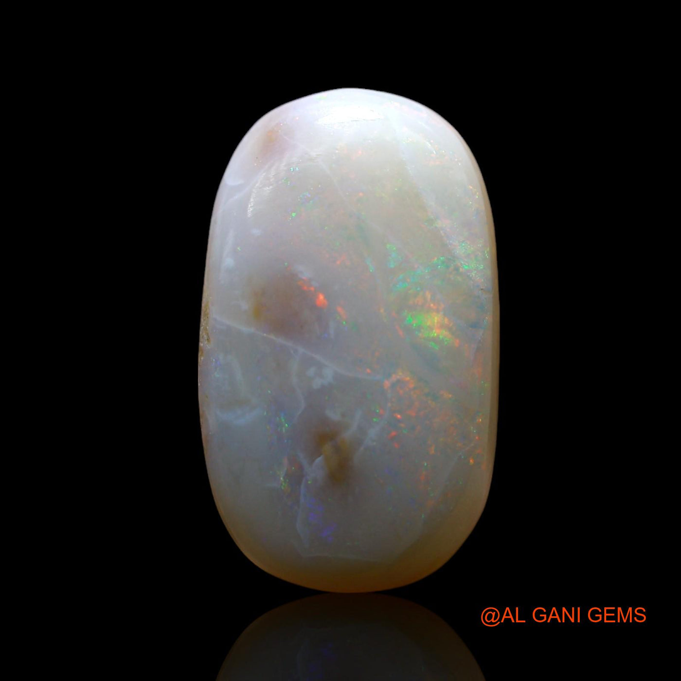 Natural Fire Opal Gemstone 5.00 Cts Loose Oval Cabochon From Australia 16x9x4 mm AF-128