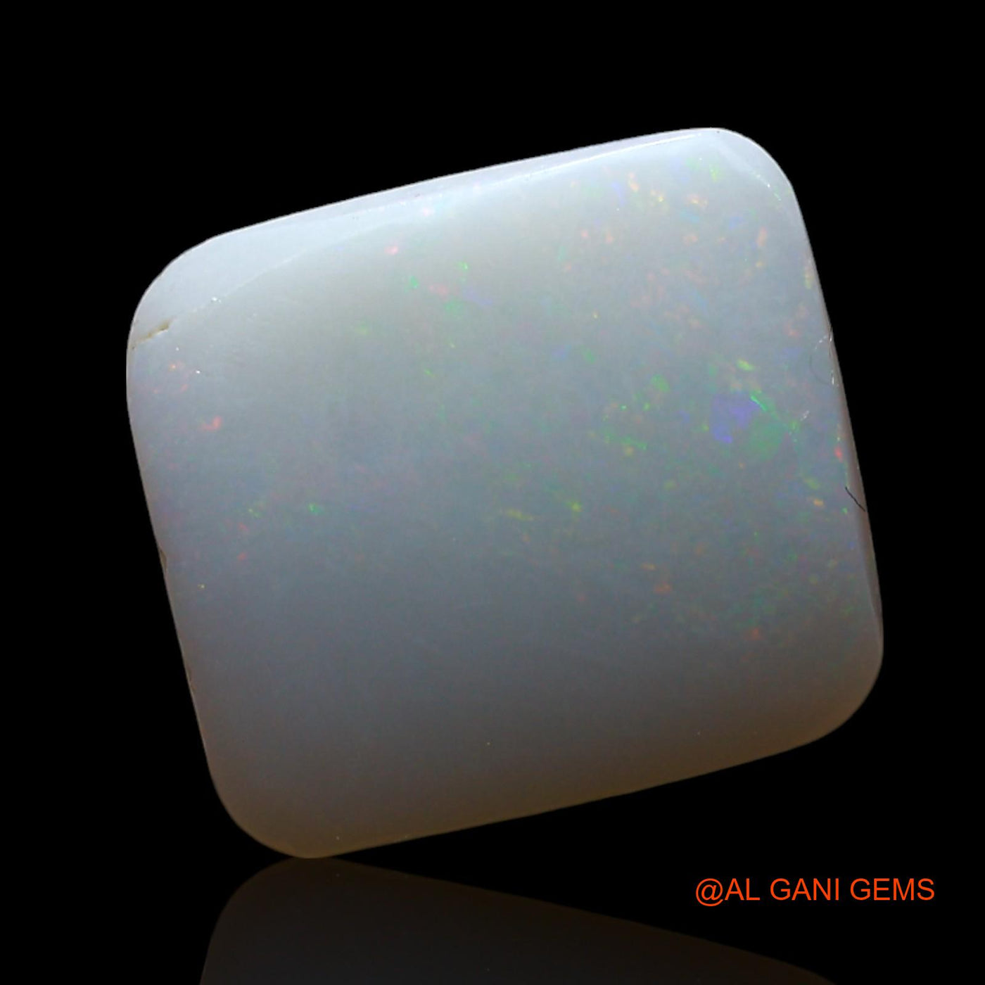 Natural Untreated Fire Opal Loose Gemstone Square Cabochon From Australia 3.00 Cts 12x11x3 mm AF-130