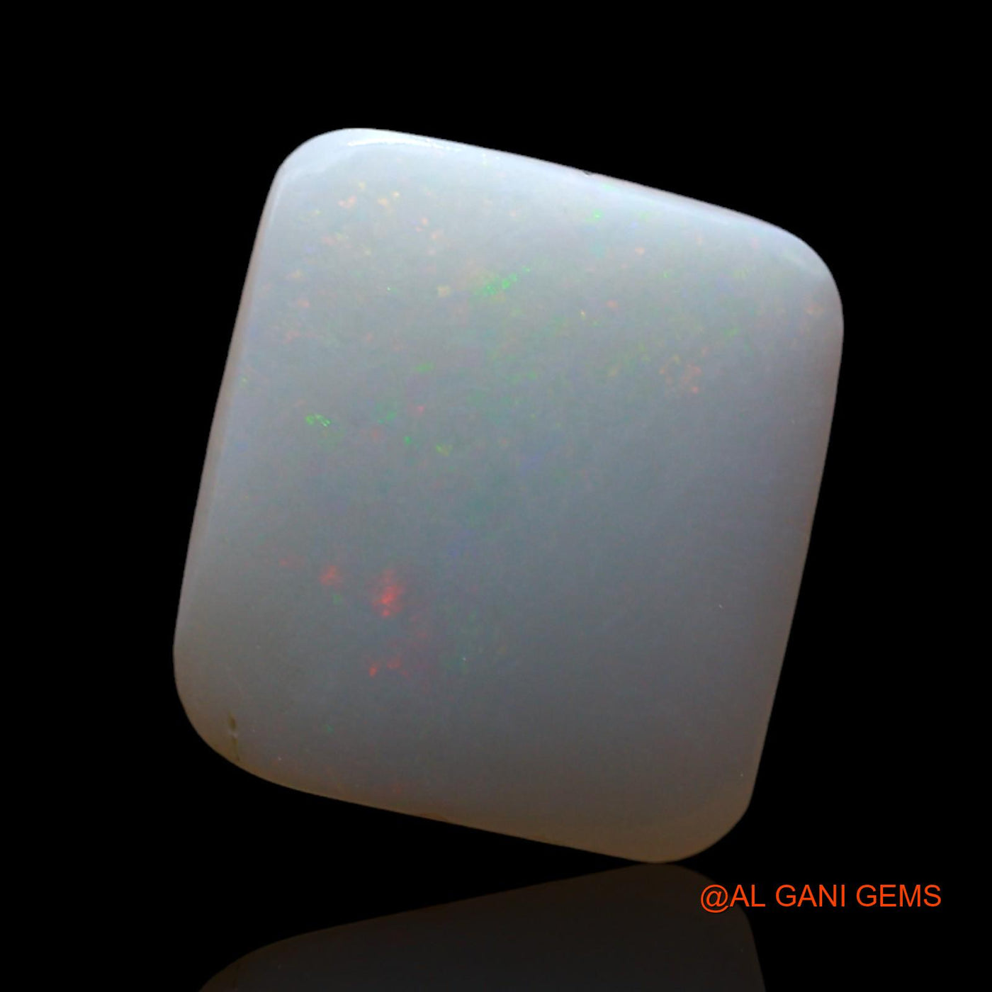 Natural Untreated Fire Opal Loose Gemstone Square Cabochon From Australia 3.00 Cts 12x11x3 mm AF-130