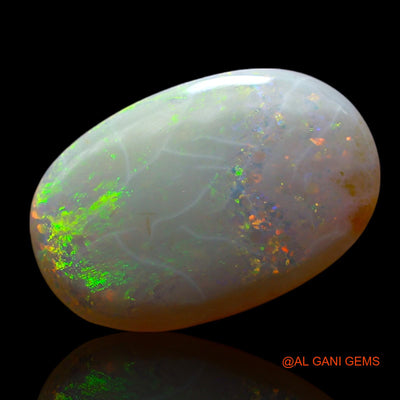 Natural Fire Opal Gemstone 3.00 Cts Loose Oval Cabochon From Australia 6x10x3 mm AF-131