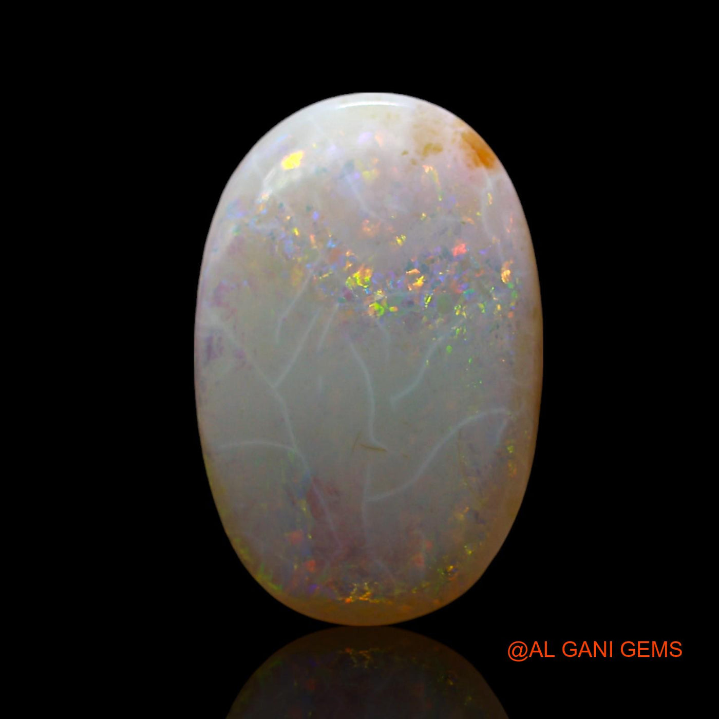 Natural Fire Opal Gemstone 3.00 Cts Loose Oval Cabochon From Australia 6x10x3 mm AF-131