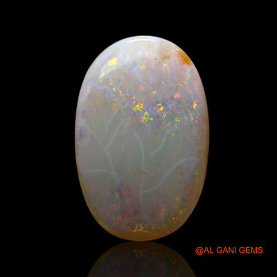Natural Fire Opal Gemstone 3.00 Cts Loose Oval Cabochon From Australia 6x10x3 mm AF-131